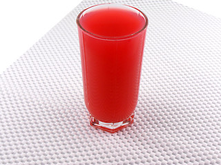 Image showing Sour cherry juice in a glass