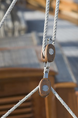 Image showing Sailing pulleys