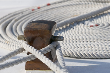 Image showing Moored boat