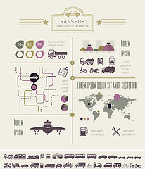 Image showing Transportation Infographic Template.