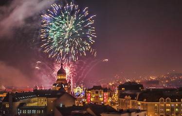 Image showing Fireworks in Cluj Napoca