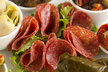 Image showing Sliced Salami