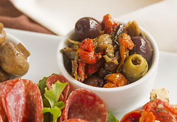 Image showing Olives And Sundried Tomatoes