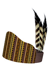 Image showing Native American Feather Headdress