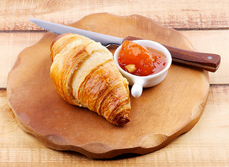 Image showing Croissant and Jam