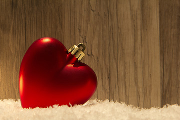 Image showing christmas heart red