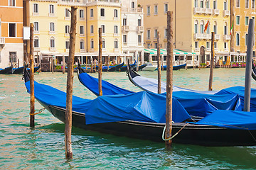 Image showing Gondolas in Venice