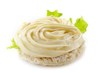 Image showing bread with cream cheese