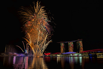 Image showing Singapore Fireworks