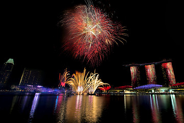 Image showing Singapore Fireworks