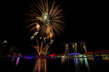 Image showing Singapore Fireworks