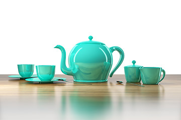 Image showing teapot and teacup