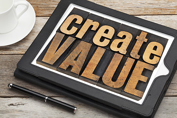 Image showing create value on digital tablet