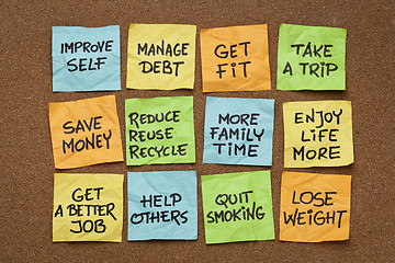 Image showing New Year resolutions