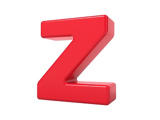 Image showing Red 3D Letter Z.