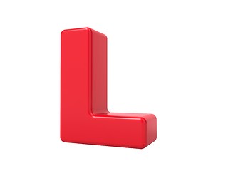 Image showing Red 3D Letter L