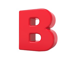 Image showing Red 3D Letter B.