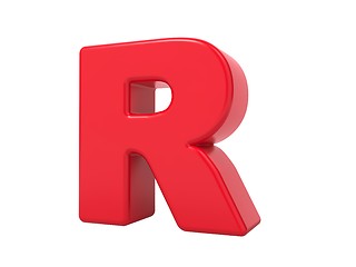 Image showing Red 3D Letter R.