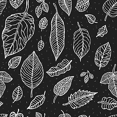 Image showing Leaves.  Seamless background