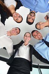 Image showing business people group joining hands