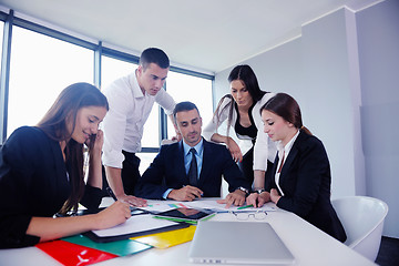 Image showing business people group in a meeting at office