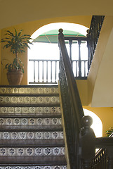 Image showing stairway old hotel