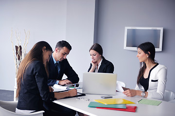 Image showing business people group in a meeting at office