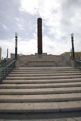 Image showing sculpture in quincentennial plaza old san juan