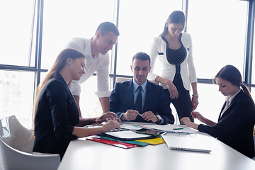 Image showing business people group in a meeting at office