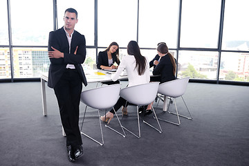 Image showing business people group in a meeting at office