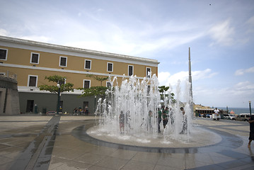 Image showing fountain in quincentennial plaza old san juan