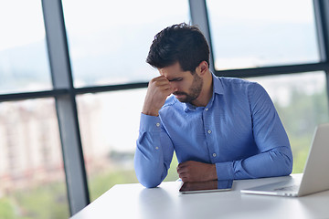 Image showing happy young business man at office