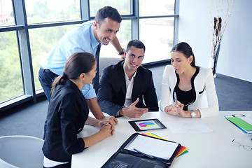 Image showing business people group in a meeting at office