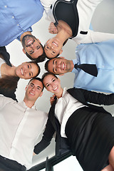 Image showing business people group joining hands