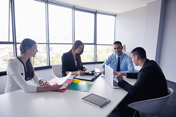 Image showing business people group in a meeting at office