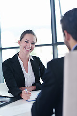 Image showing business people group in a meeting at office