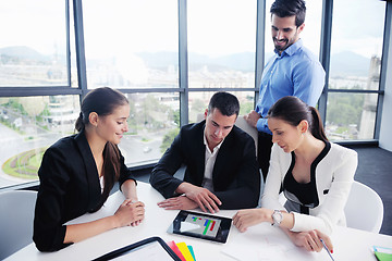 Image showing business people group in a meeting at office