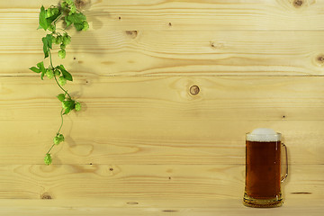 Image showing Beer and hops