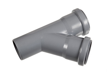 Image showing PVC fitting - a draining wye pipe, angle 30