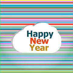 Image showing Seamless abstract pattern background with happy new year words