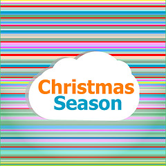 Image showing Christmas invitation card, christmas season word on abstract cloud