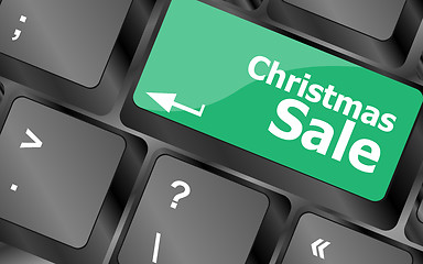 Image showing christmas sale on computer keyboard key button