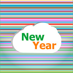 Image showing Seamless abstract pattern background with new year words