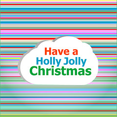 Image showing Seamless abstract pattern background with have a holly jolly christmas words
