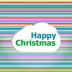 Image showing Seamless abstract pattern background with happy christmas words