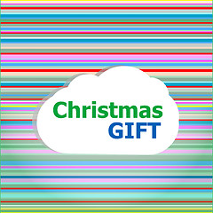 Image showing Christmas invitation card, christmas gift word on abstract cloud