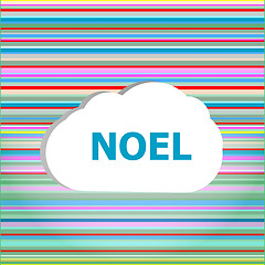 Image showing Seamless abstract pattern background with noel words