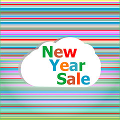 Image showing holidays concept: pattern background with new year sale words