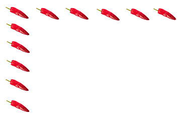 Image showing chilli peppers border