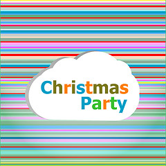 Image showing Seamless abstract pattern background with christmas party words